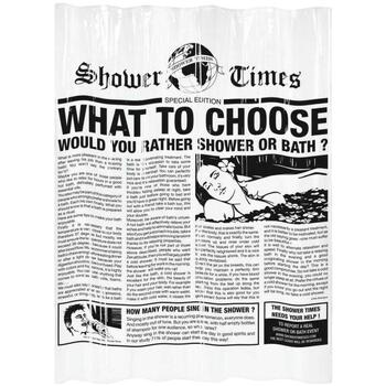 Gelco  Vorhänge, Gardinen, Jalousien Rideau de douche  Gazette noir 180 x 200 cm