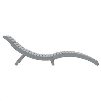 VidaXL  Gartenstühle Chaise longue  bois massif d'acacia gris 184x55x64 cm