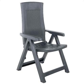 VidaXL  Gartenstühle Chaises inclinables de jardin  Lot de 2 Plastique Gris