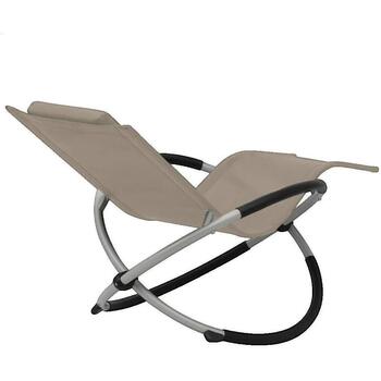 VidaXL Gartenstühle Chaise longue d'extérieur Géométrique Acier Noir