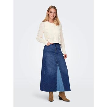 Only  Lange Röcke 15327696 MOCHI LONG-MEDIUN BLUE DENIM