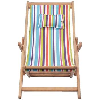 VidaXL Gartenstühle Chaise pliable de plage Multicolore