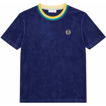 Sergio Tacchini T-Shirts & Poloshirts Monte Velour T-Shirt Maritime Blue