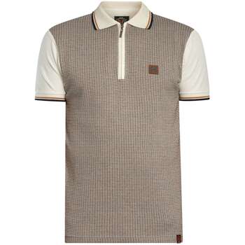 Trojan Poloshirt Poloshirt mit Mini-Houndstooth-Zip-Panel