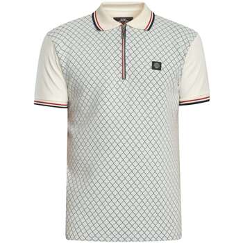 Trojan  Poloshirt Ottoman-Jacquard-Panel-Poloshirt