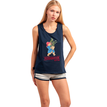 Admas Pyjama-Sets Pyjama Shorts Tank Top Navy Rayas Paddington Disney