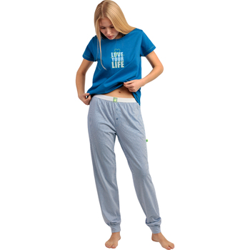 Admas Pyjama-Sets Pyjama Hose T-Shirt Love Your Life