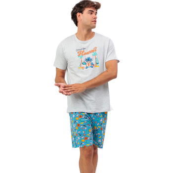 Admas Pyjama-Sets Pyjama Shorts T-Shirt Stitch Beach Disney
