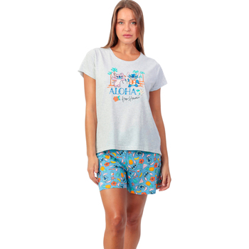 Admas  Pyjama-Sets Pyjama Shorts T-Shirt Stitch Beach Disney