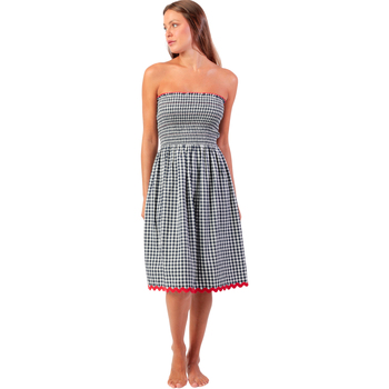 Admas  Kurze Kleider Bustierförmiges Sommerkleid Vichy Navy