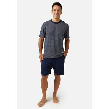 Zd - Zero Defects Pyjama-Sets Sommer-Pyjama Herren Modal Suihei bleigrau