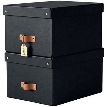 Leitz  Körbe, Kisten, Regalkörbe Boîte de rangement  Puro 17L 2 pack noir
