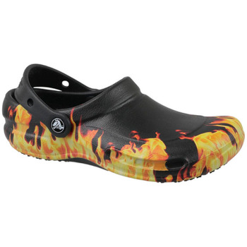 Crocs Arbeitsschuhe Sabots Bistro Graphic noir avec motifs de flammes