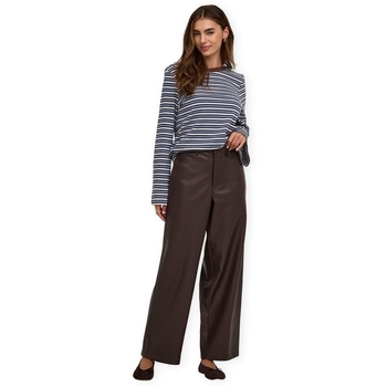 Only Hosen Neli Faux Barrel Trousers - Chocolate Torte