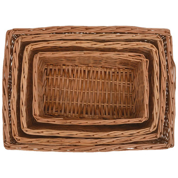 VidaXL Körbe, Kisten, Regalkörbe Baskets 4-piece nesting baskets en osier