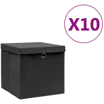 VidaXL Körbe, Kisten, Regalkörbe Boîtes de rangement storage boxes with lids noir