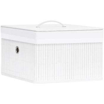 VidaXL  Körbe, Kisten, Regalkörbe Boîtes de rangement  bamboo 4 pcs blanc