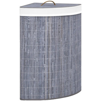 VidaXL  Körbe, Kisten, Regalkörbe Panier à linge  corner laundry basket gris 60L