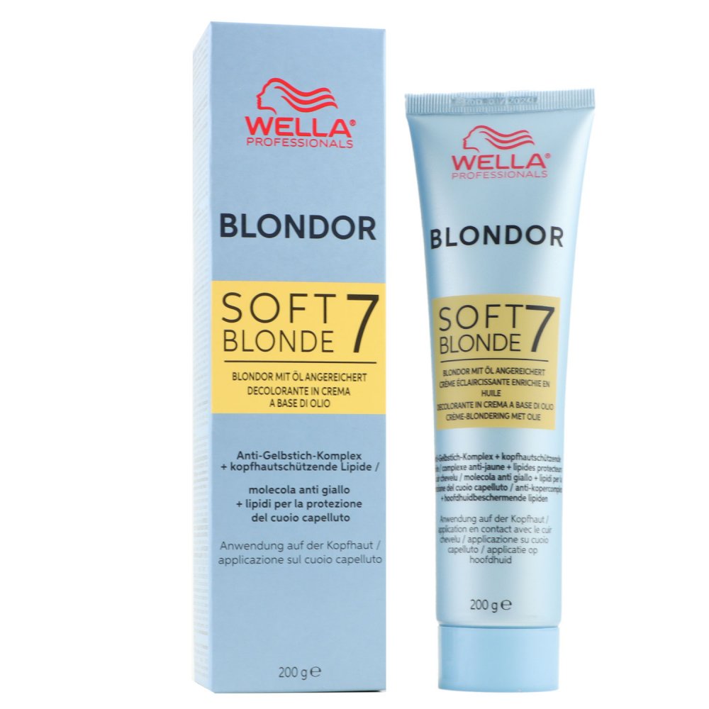 Wella Soft Blonde 7 200 g Cremeblondierung Sanfte Blondierung Anti Gelbstich
