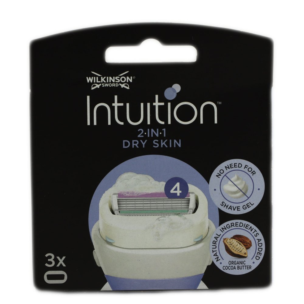 Wilkinson Sword Intuition Dry Skin 3 Rasierklingen mit Kokos und Mandelmilch
