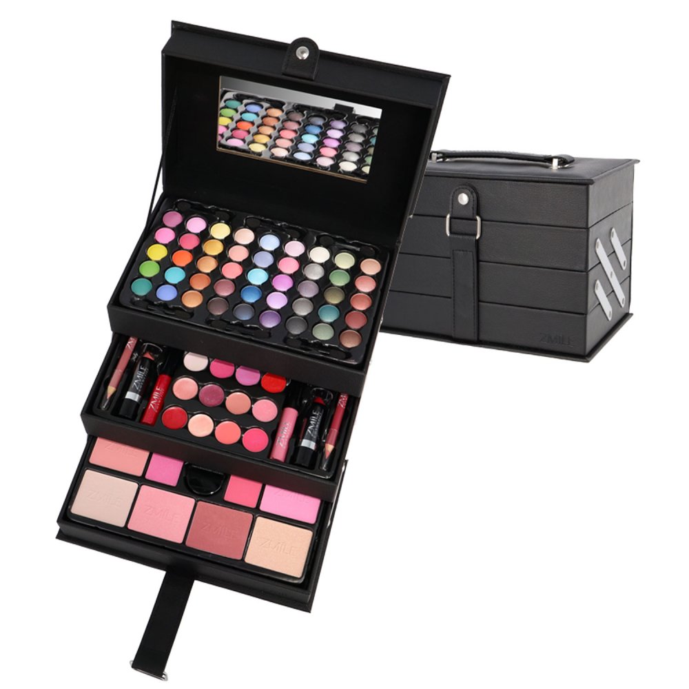 Schminkkoffer Beauty Case Zmile Cosmetics Black 82 Teile & Koffer in Leder Optik