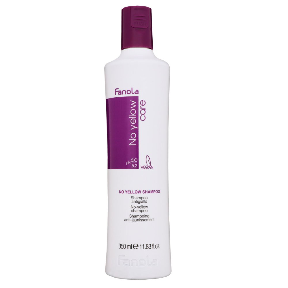Fanola No Yellow 350 ml Shampoo für Blondes Haar Silbershampoo für Blondes Haar