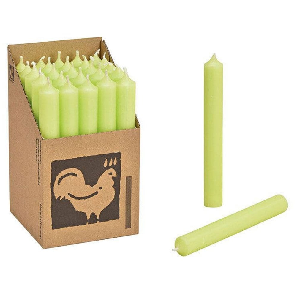 25 Stabkerzen Pastellgrün - Pastel Green 180 x 22 mm Kerzenfarm Kerzen Candle