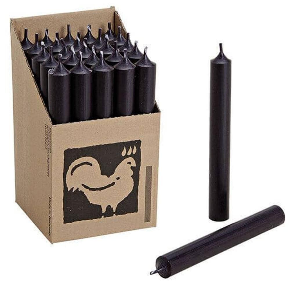 25 Stabkerzen Schwarz 250 x 22 mm Kerzenfarm Kerzen Candle