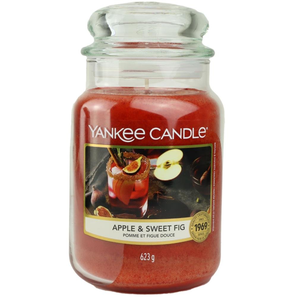 Yankee Candle Duftkerze Apple & Sweet Fig im Glas Jar 623 g Housewarmer