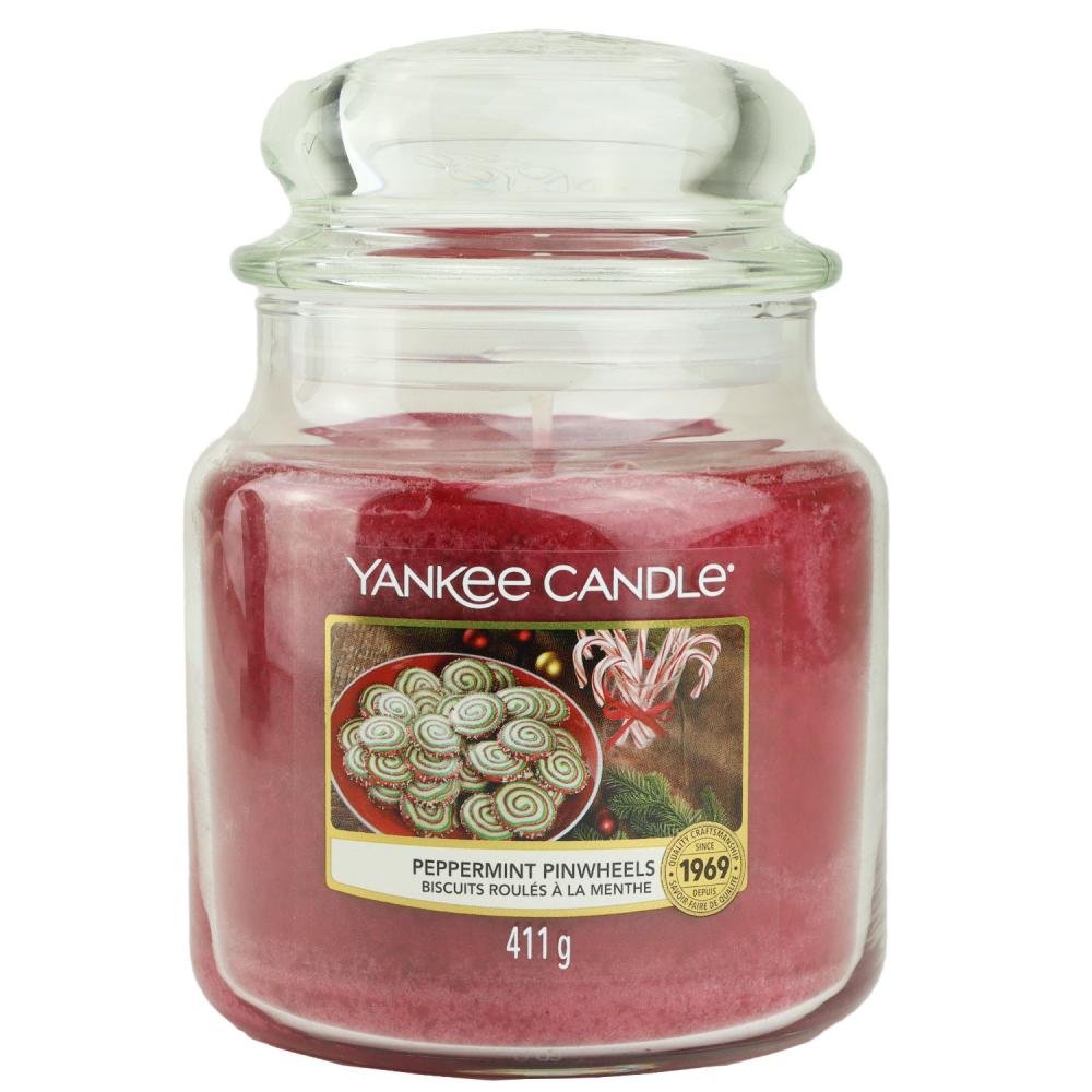 Yankee Candle Duftkerze Peppermint Pinwheels im Glas Jar 411 g Housewarmer