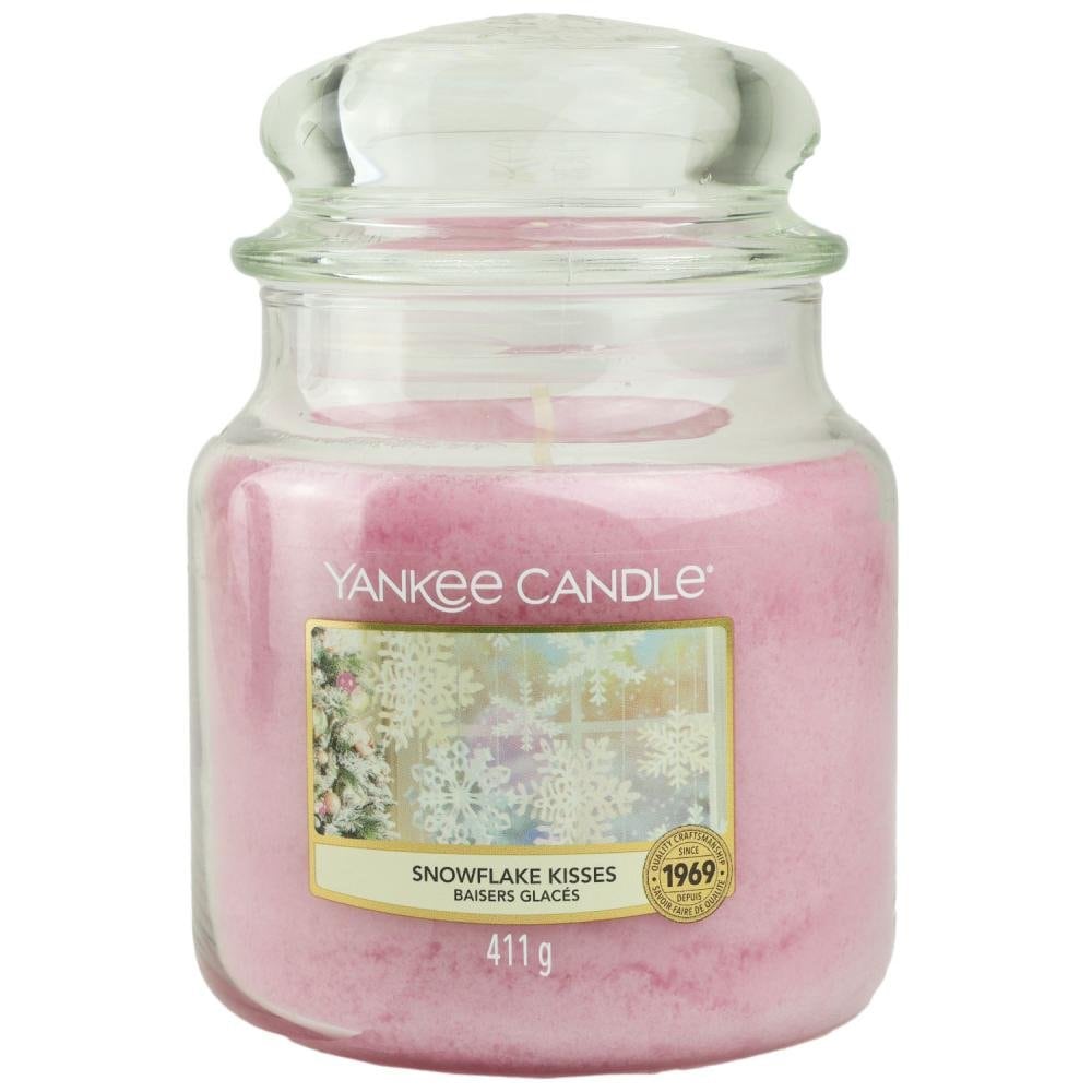 Yankee Candle Duftkerze Snowflake Kisses im Glas Jar 411 g Housewarmer