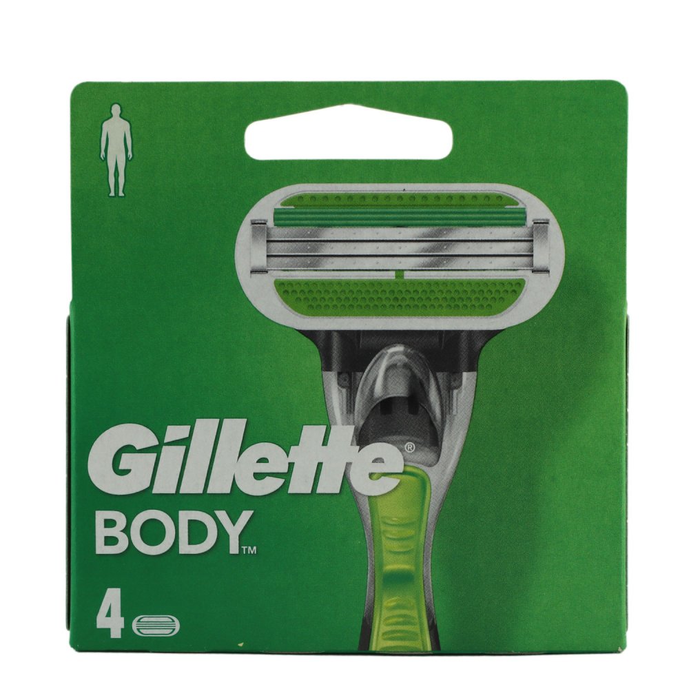 Gillette Body 4 er Klingen Rasierklingen für den Körper Herrenklingen