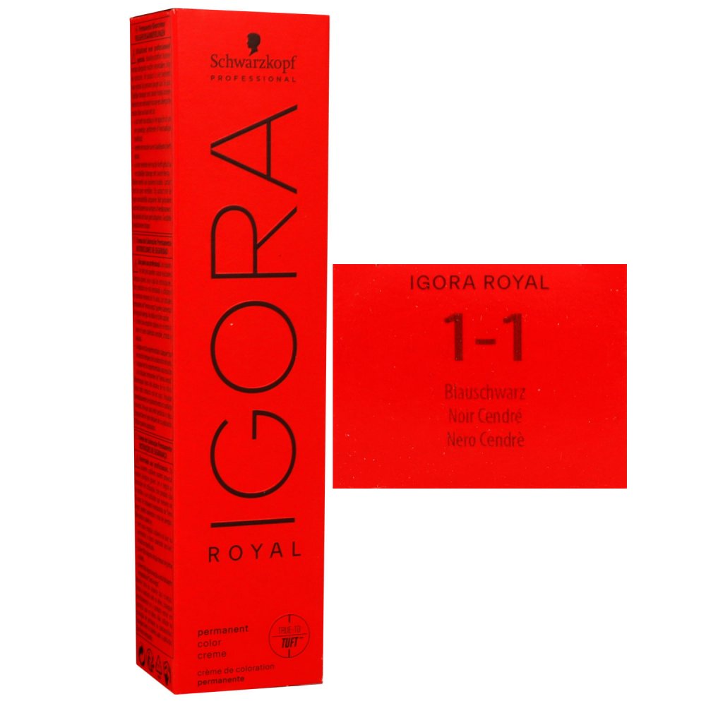 Schwarzkopf Igora Royal 60 ml 1-1 blauschwarz Haarfarbe Cremefarbe