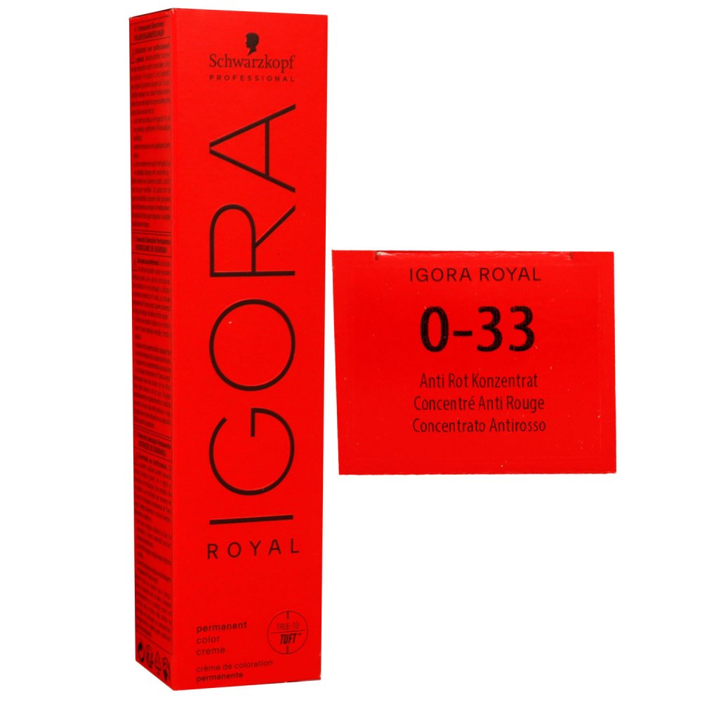 Schwarzkopf Igora Royal 60 ml 0-33 anti rot konzentrat Haarfarbe Cremefarbe