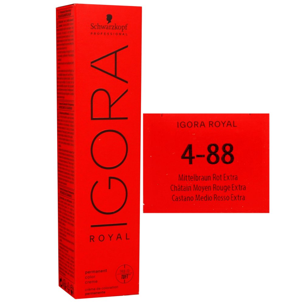Schwarzkopf Igora Royal 60 ml 4-88 mittelbraun rot extra Haarfarbe Cremefarbe