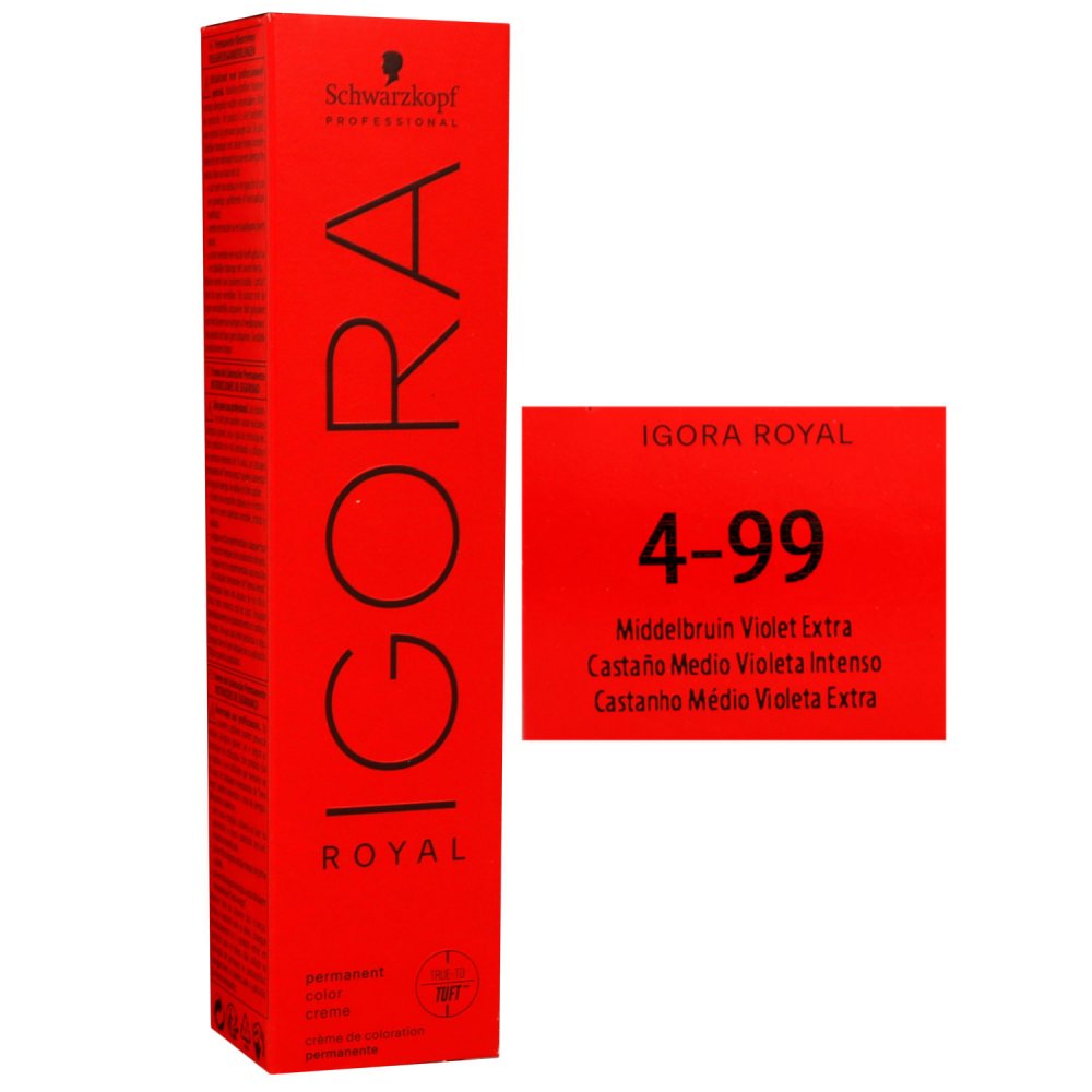 Schwarzkopf Igora Royal 60 ml 4-99 mittelbraun violett extra Haarfarbe Cremefarbe