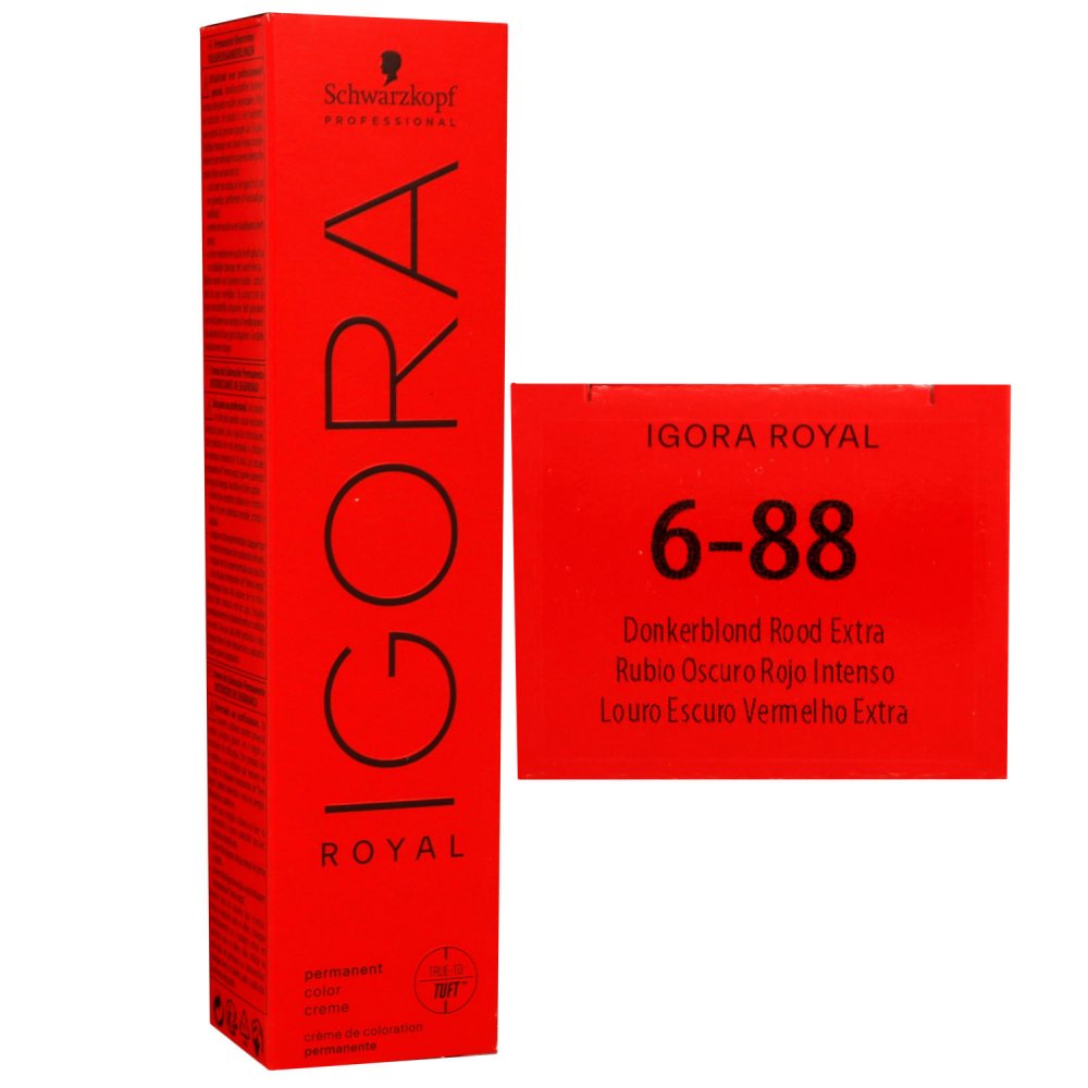 Schwarzkopf Igora Royal 60 ml 6-88 dunkelblond rot extra Haarfarbe Cremefarbe