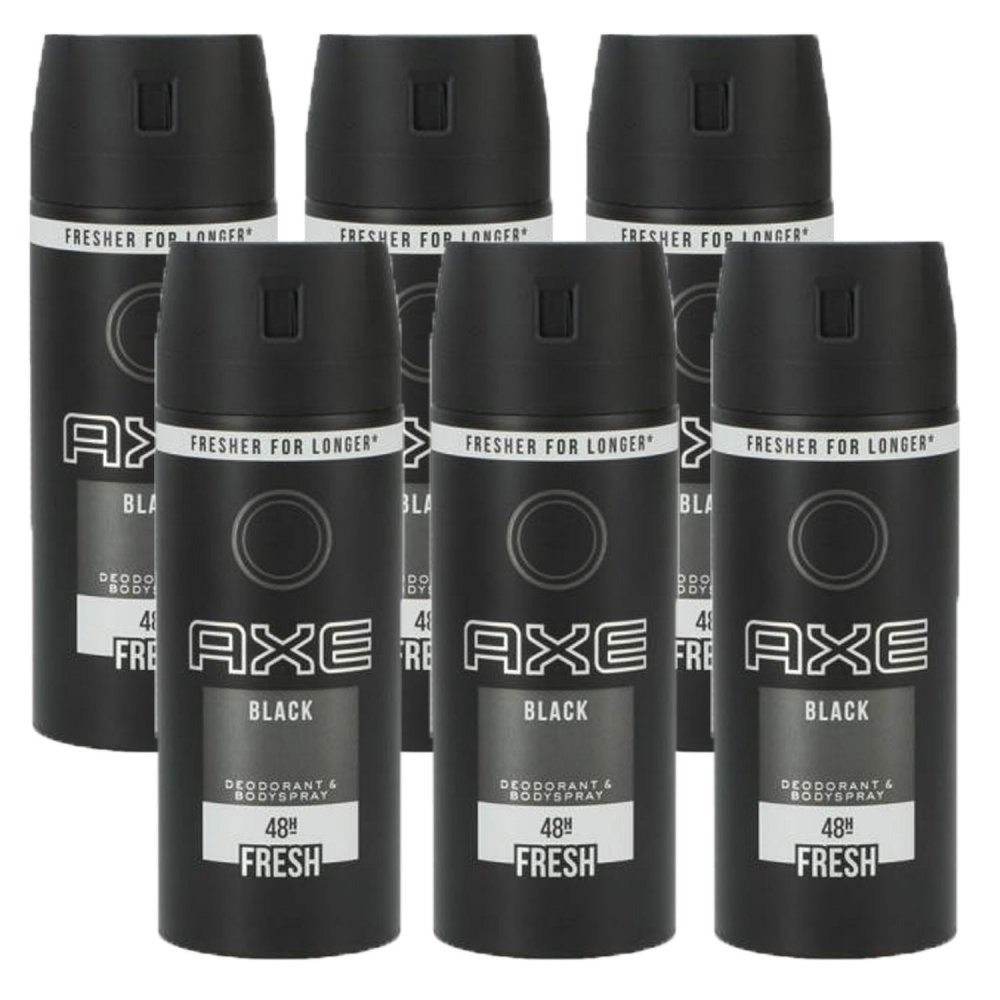 Axe Black 6 x 150 ml Deospray Deodorant Deo Spray Bodyspray Deodorant Spray Deo neues Design Set
