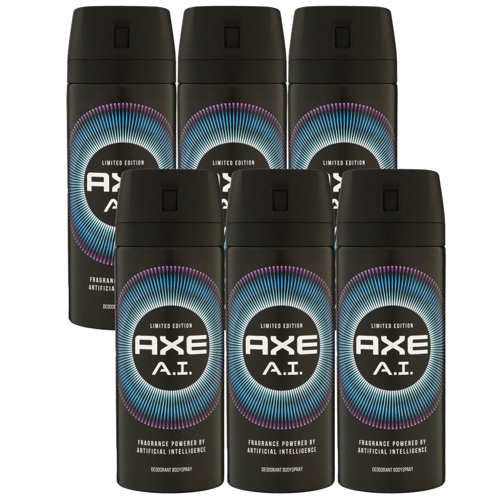 Axe A.I. 6 x 150 ml Deospray Deodorant Deo Spray Deodorant Spray Deo Set