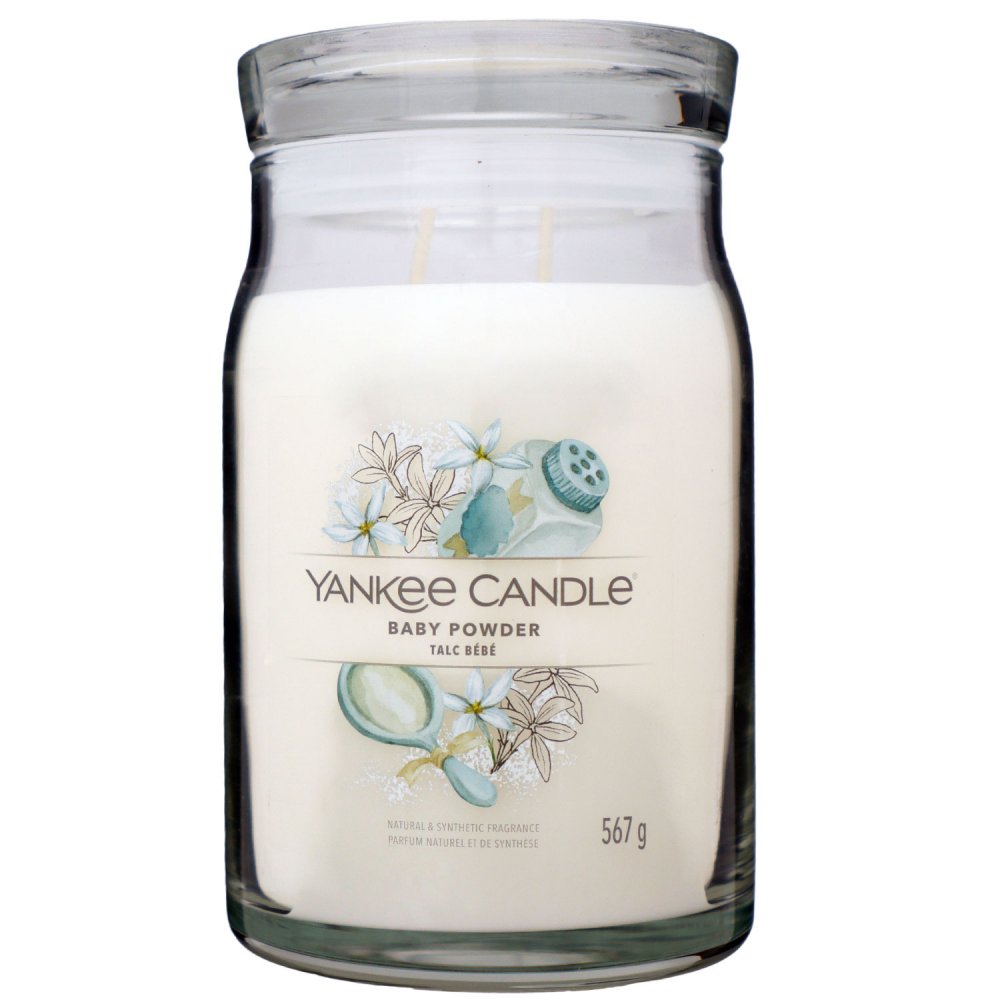 Yankee Candle Signature Baby Powder 2 Docht Duftkerze im Glas 567 g Housewarmer
