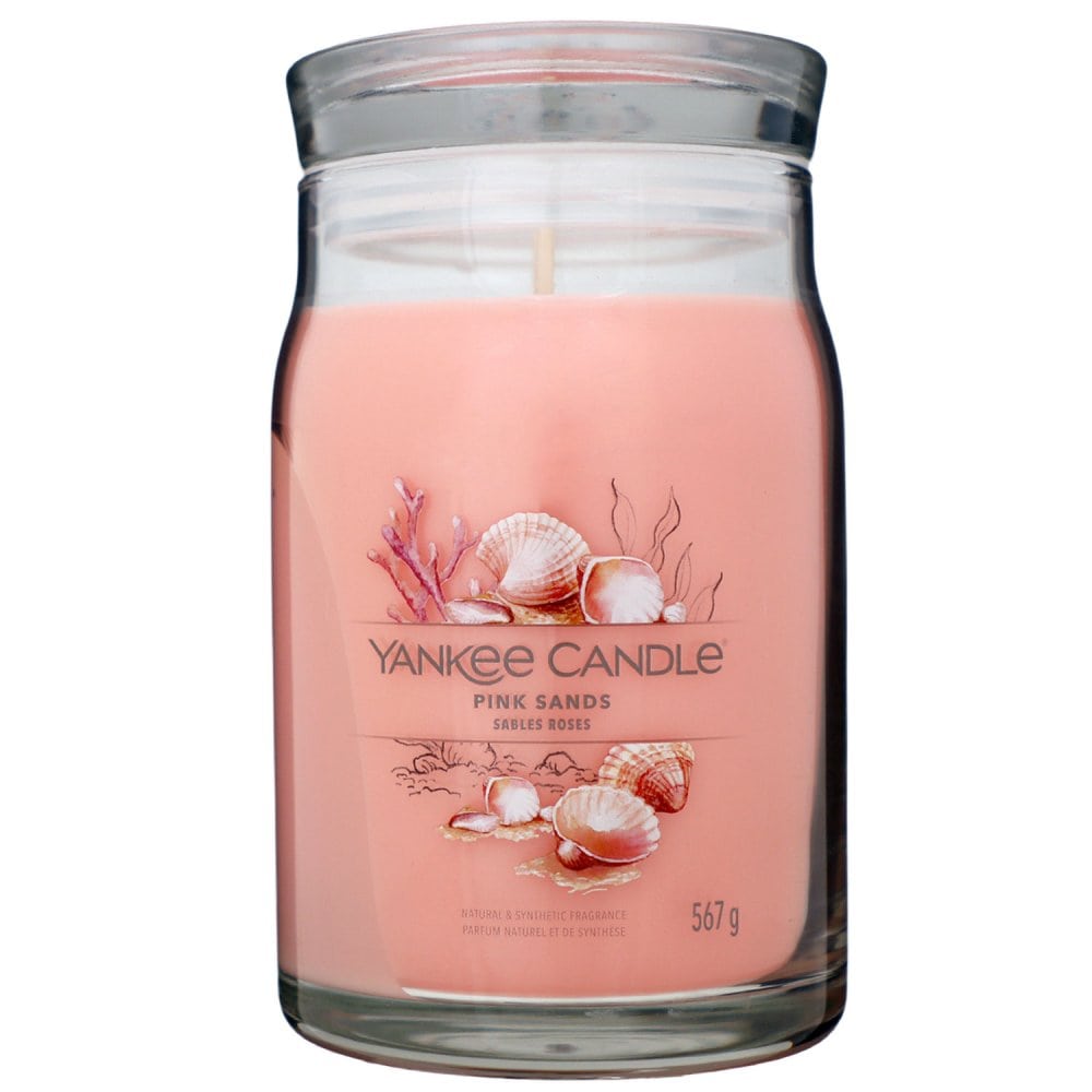 Yankee Candle Signature Pink Sands 2 Docht Duftkerze im Glas 567 g Housewarmer