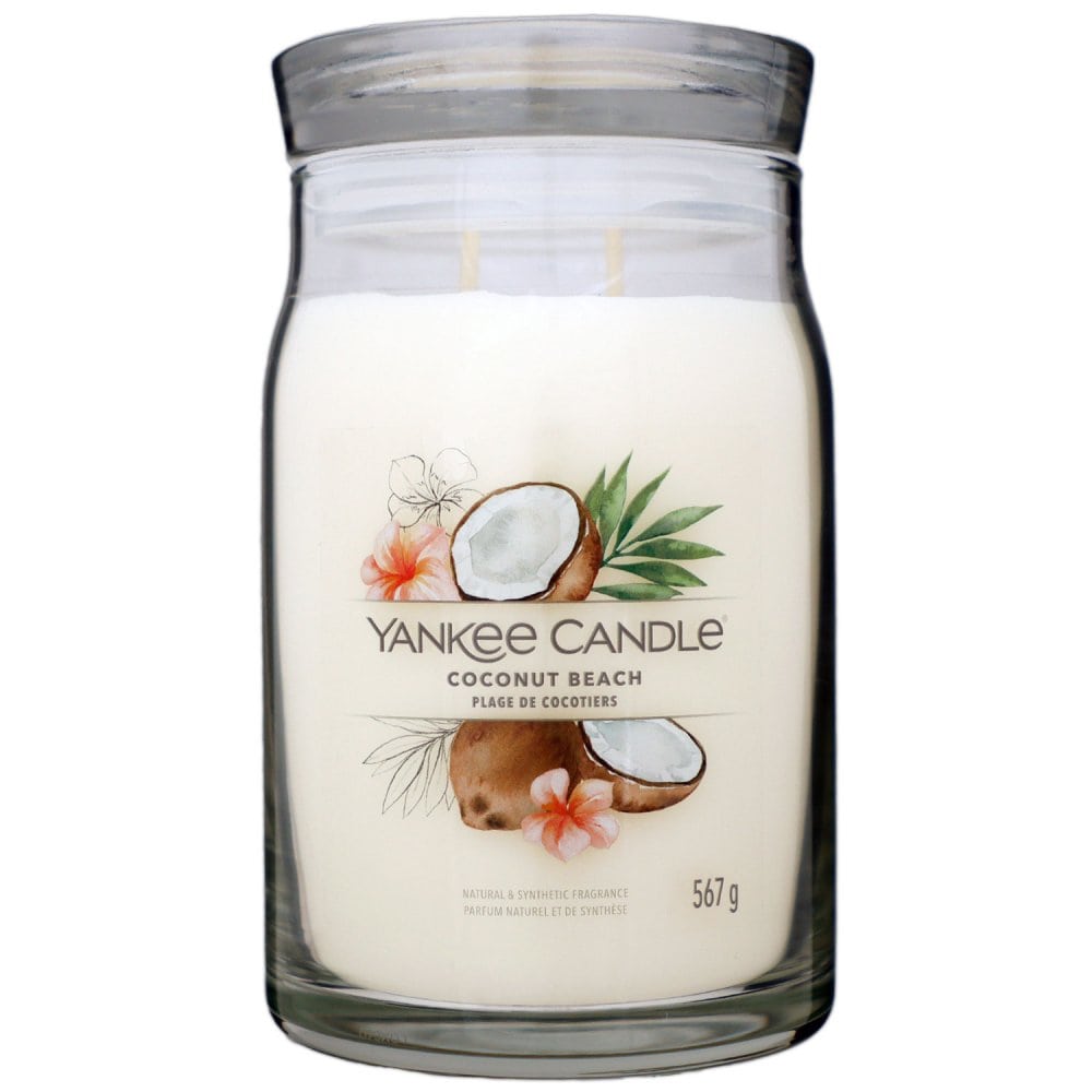 Yankee Candle Signature Coconut Beach 2 Docht Duftkerze im Glas 567 g Housewarmer