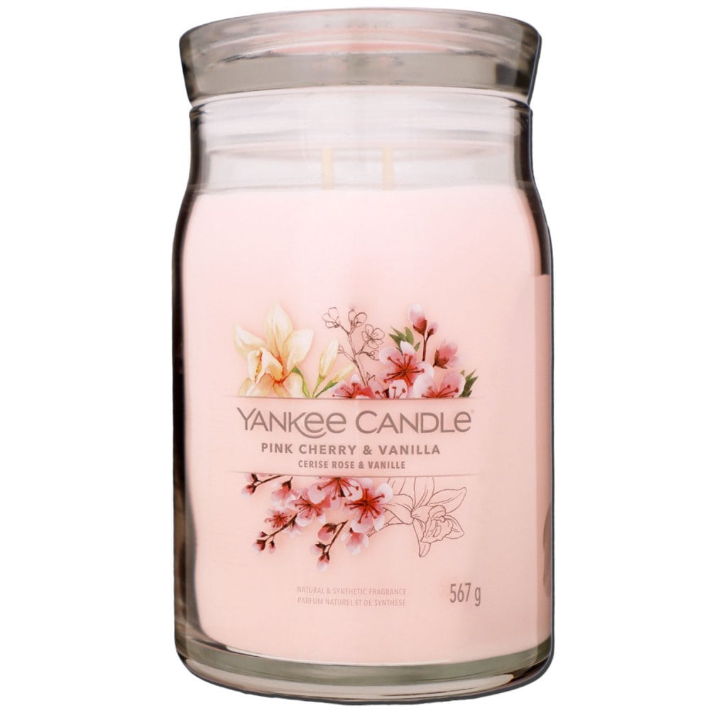 Yankee Candle Signature Pink Cherry & Vanilla 2 Docht Duftkerze im Glas 567 g Housewarmer
