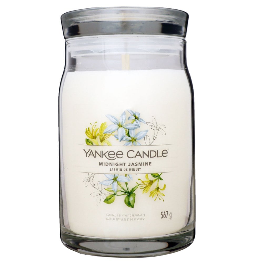 Yankee Candle Signature Midnight Jasmine 2 Docht Duftkerze im Glas 567 g Housewarmer