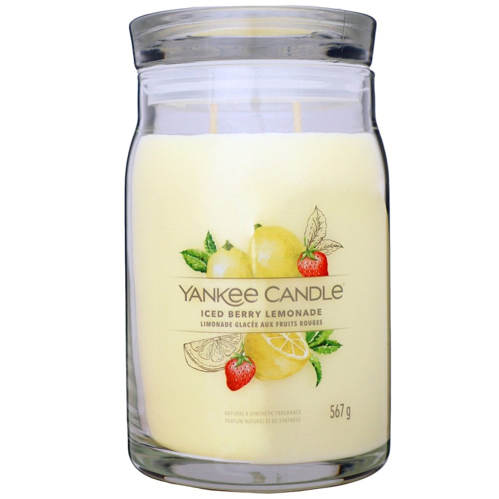 Yankee Candle Signature Iced Berry Lemonade 2 Docht Duftkerze im Glas 567 g Housewarmer
