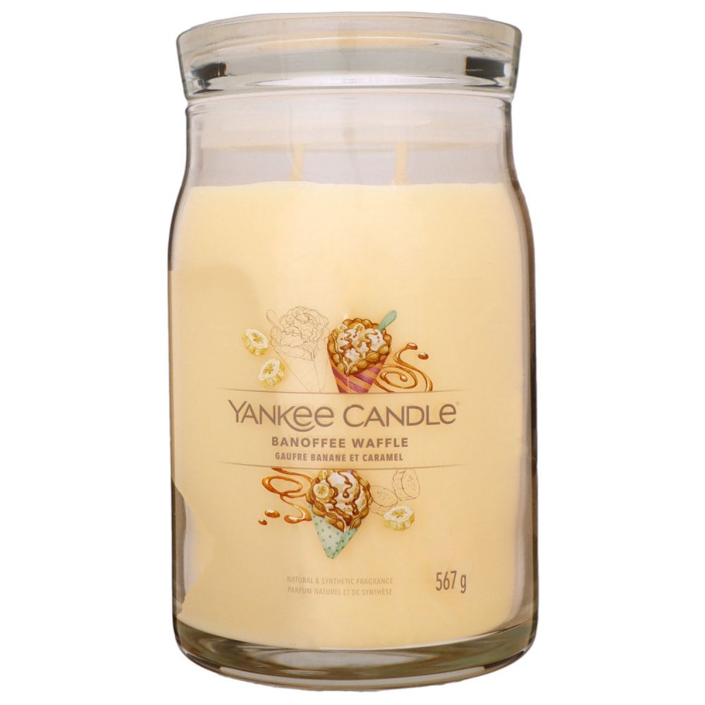 Yankee Candle Signature Banoffee Waffle 2 Docht Duftkerze im Glas 567 g Housewarmer