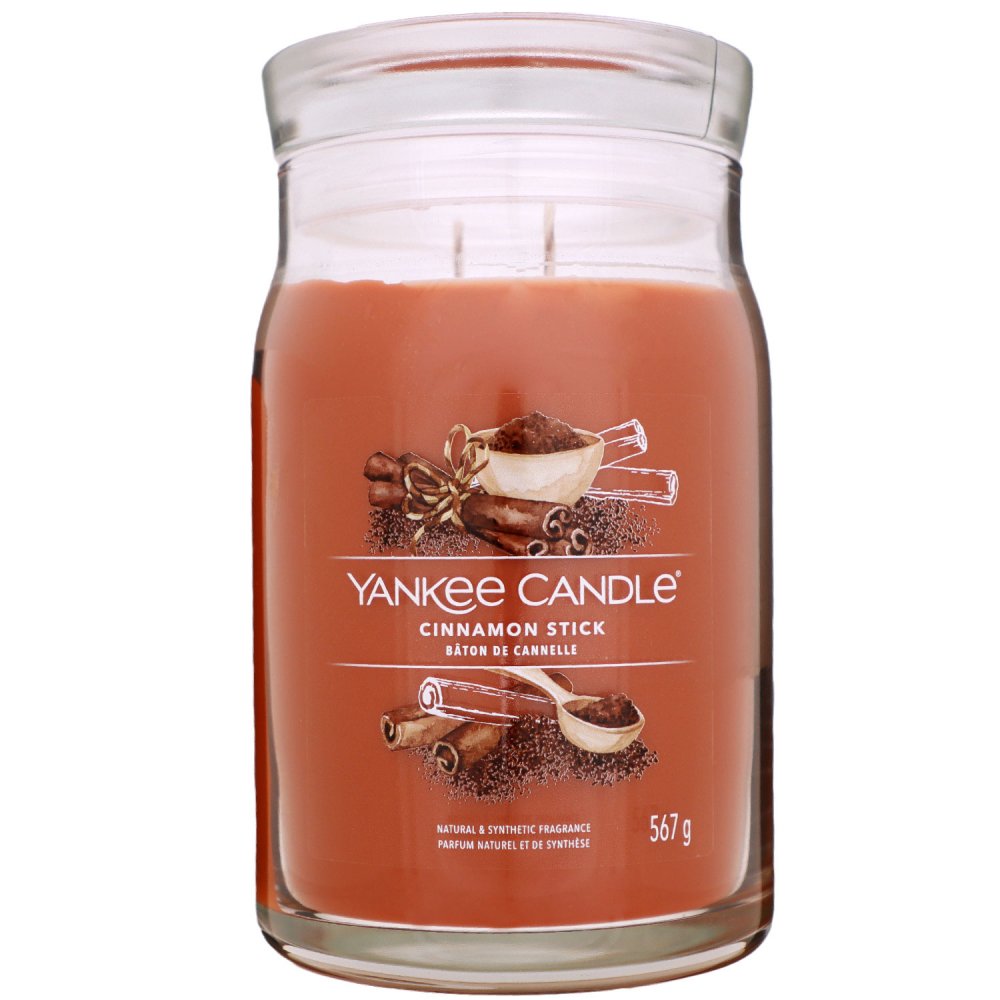 Yankee Candle Signature Cinnamon Stick 2 Docht Duftkerze im Glas 567 g Housewarmer