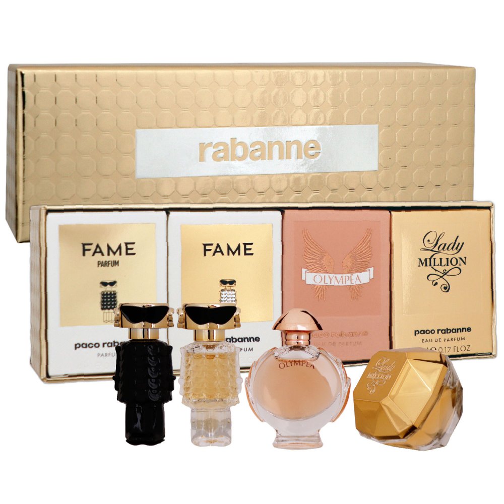 Paco Rabanne Mini EDP Set 5 ml Lady Million & 6 ml Olympea & 4 ml Fame & 4 ml Fame
