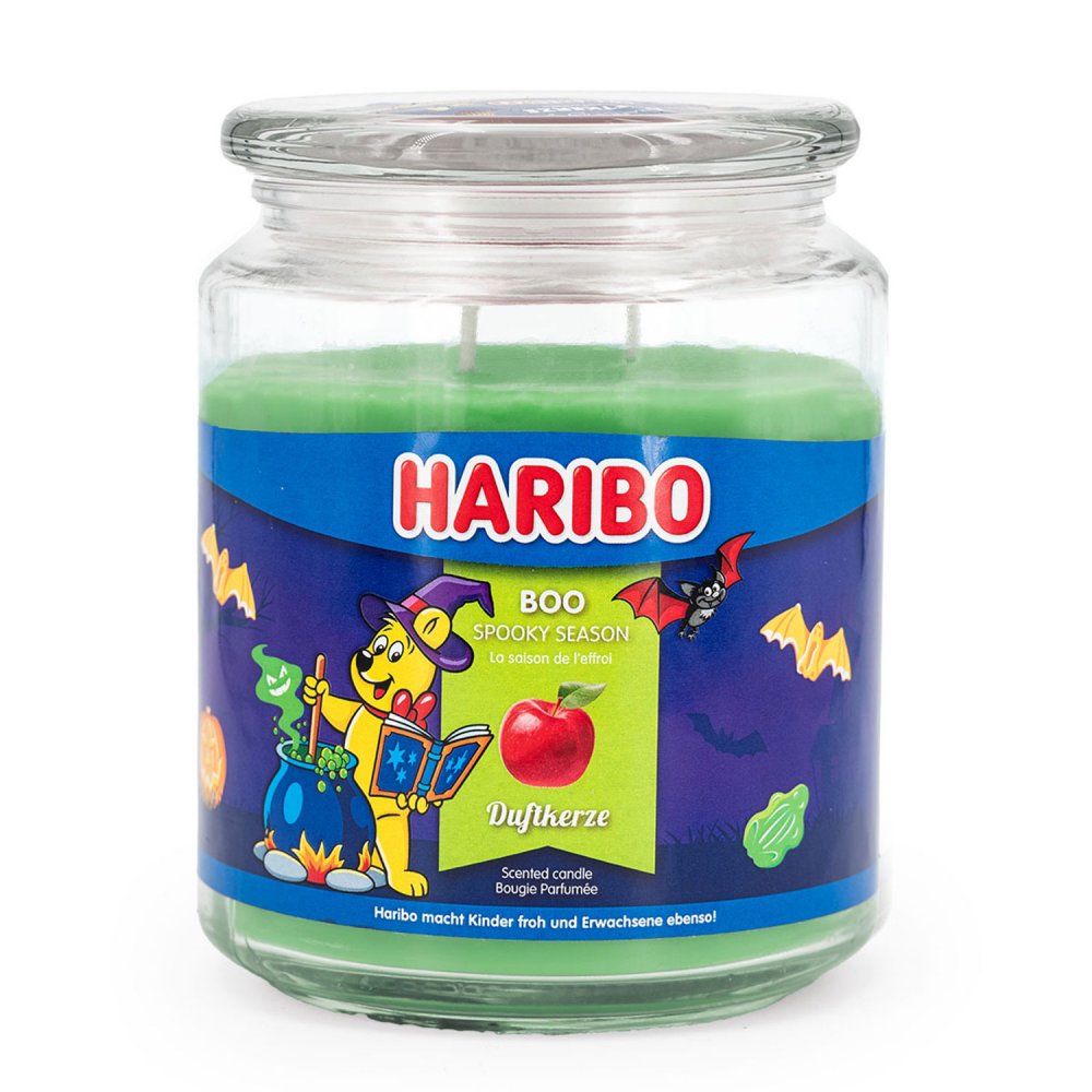 Haribo Boo 510 g Gummibären Duftkerze im Glas