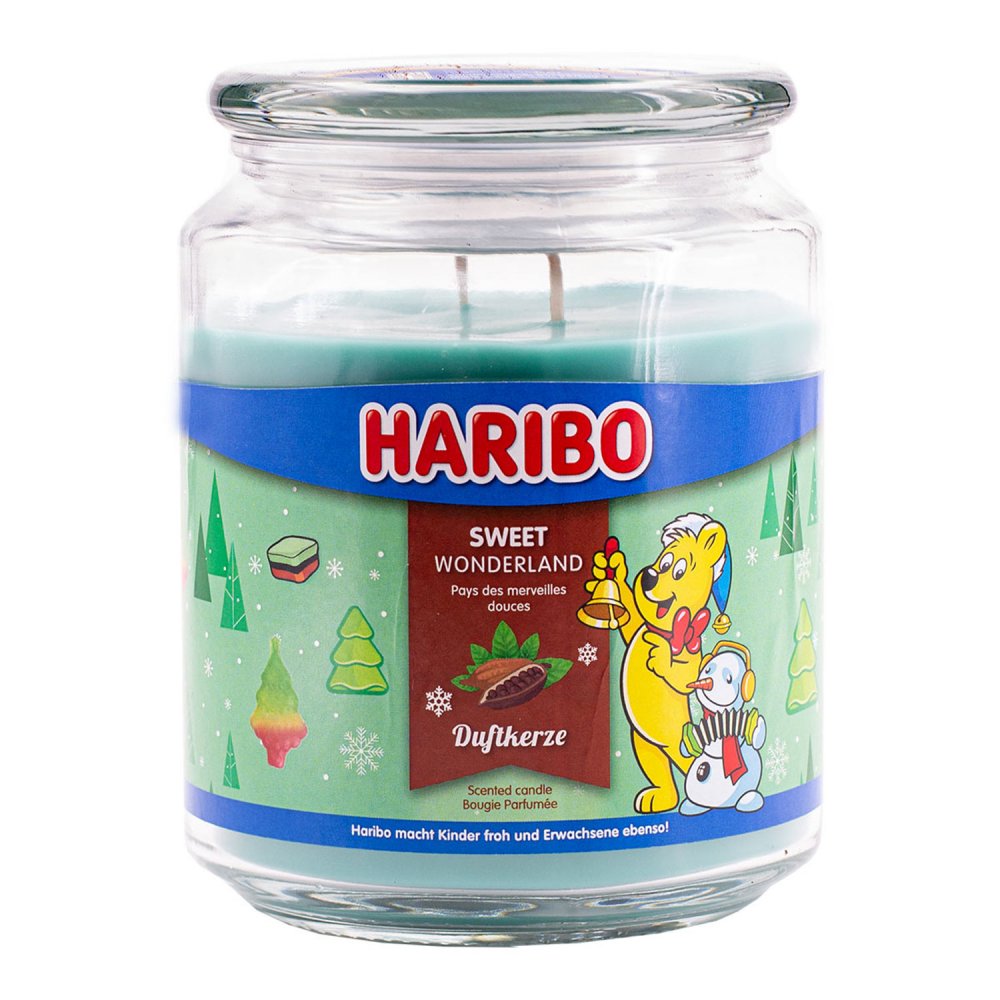 Haribo Sweet Wonderland 510 g Gummibären Duftkerze im Glas